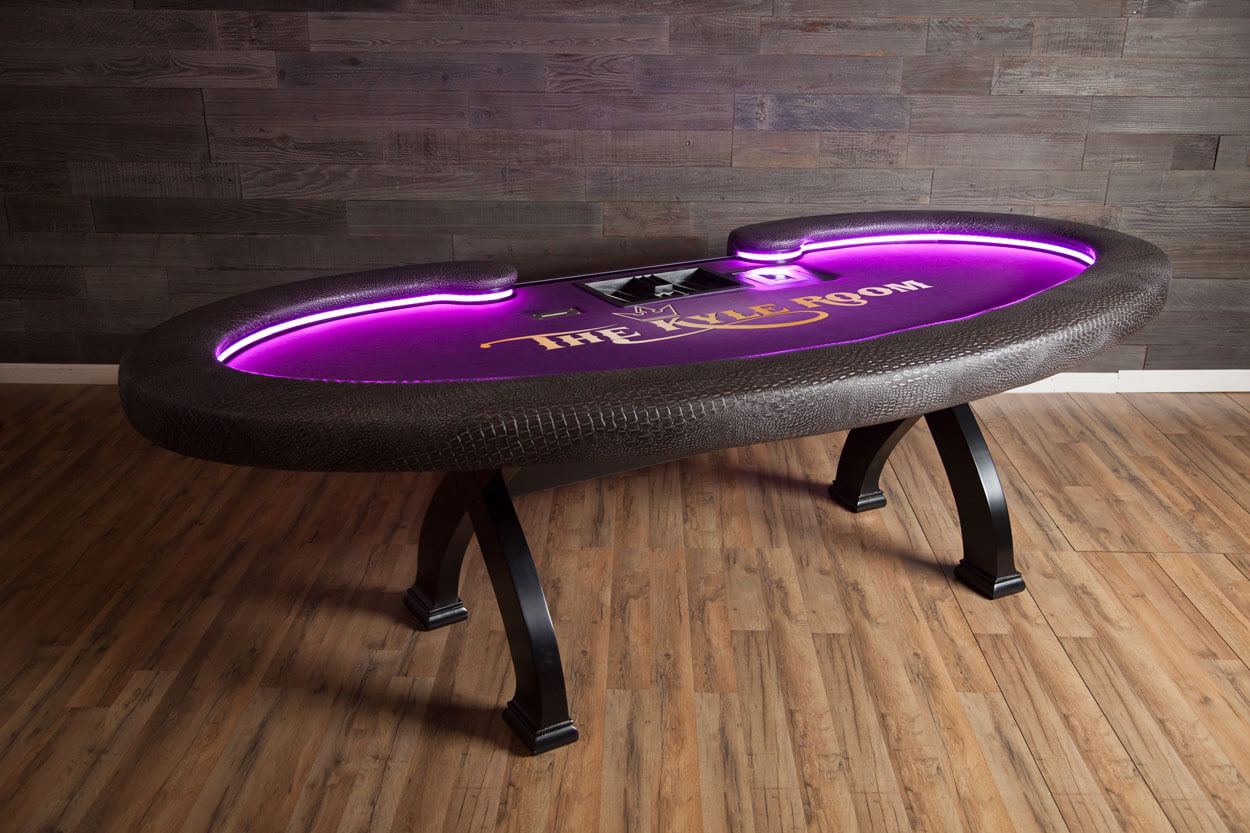 BBO Lumen HD LED Poker Table in purple
