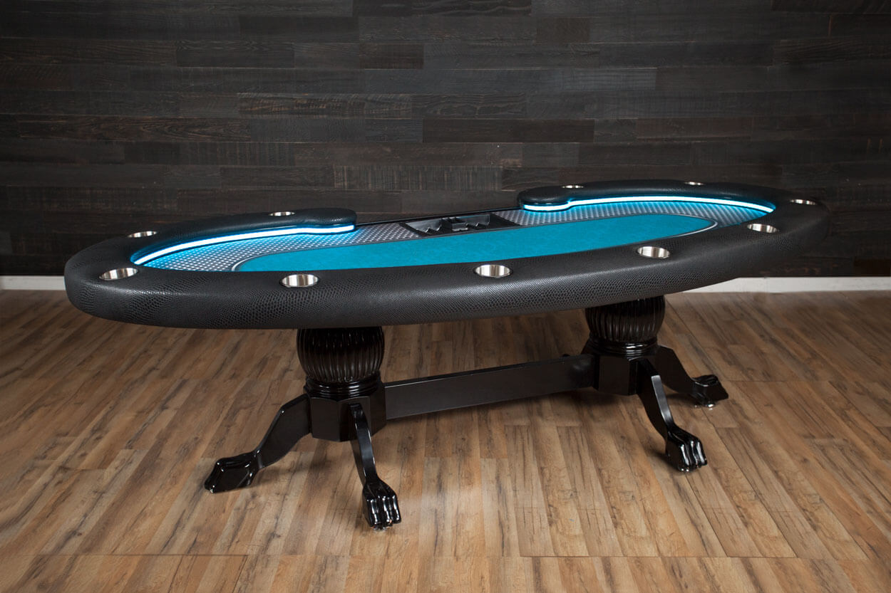 BBO Lumen HD LED Poker Table in blue