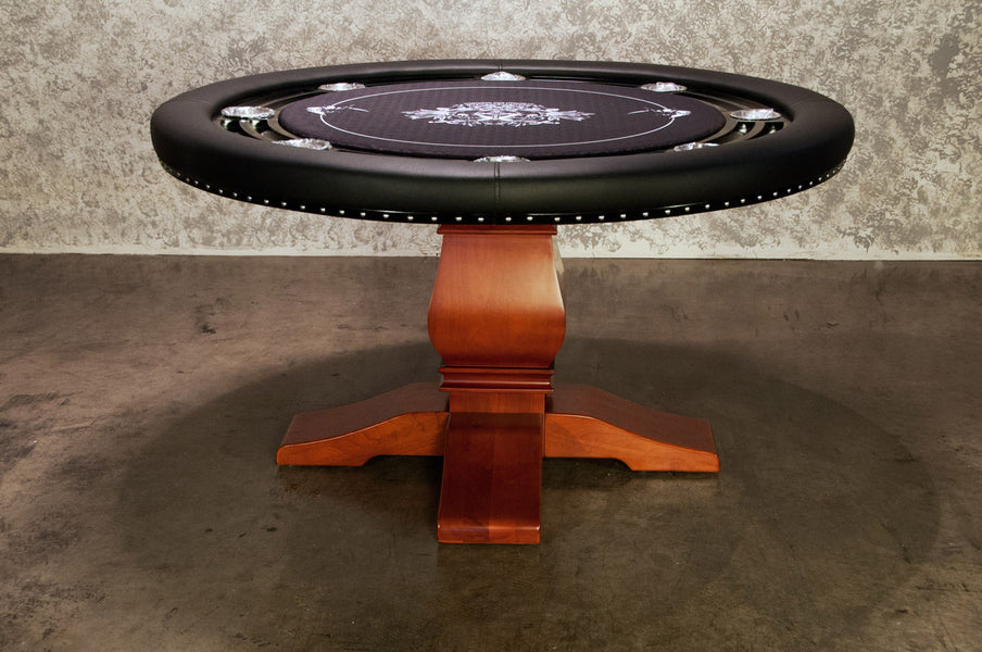 Melvin Pedestal Leg-Mahogany (Ginza) for poker table