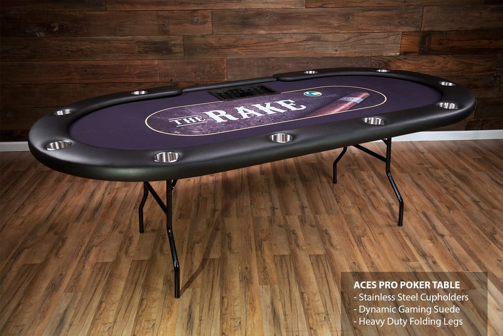 Aces Pro Tournament Poker Table in living room 