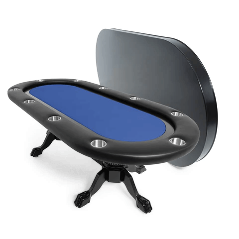 Elite 94" Sunken Playing Surface Poker Table (Black) in blue color