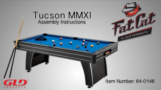 assembly instruction video for Fat Cat Tucson 7' Pool Table with Ball Return