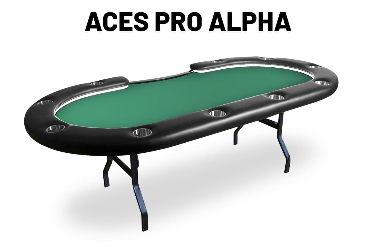 Aces Pro Alpha LED Poker Table in white background