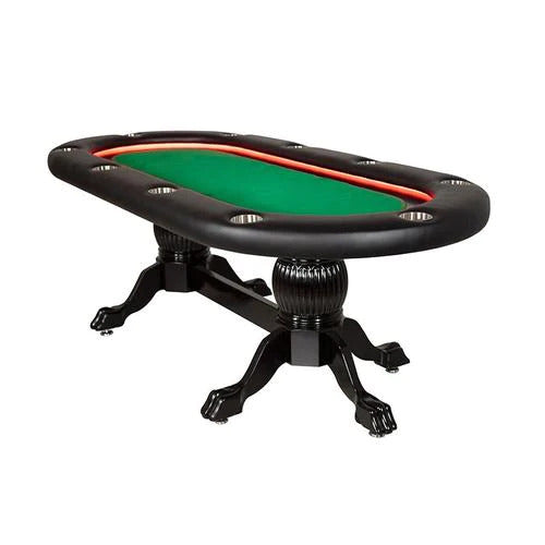 Elite Alpha 94" LED Sunken Playing Surface Poker Table in green