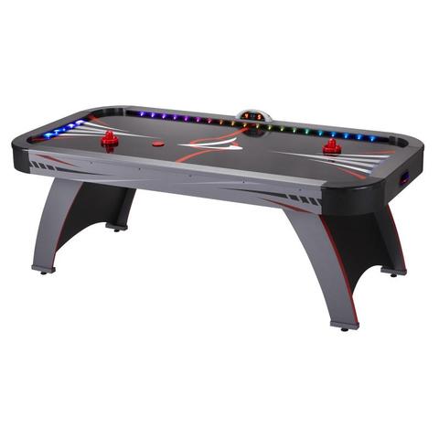 Fat Cat Volt LED Light-Up Air Hockey Table side view shot in white background