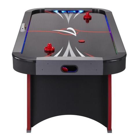 front view shot of the Fat Cat Volt LED Light-Up Air Hockey Table