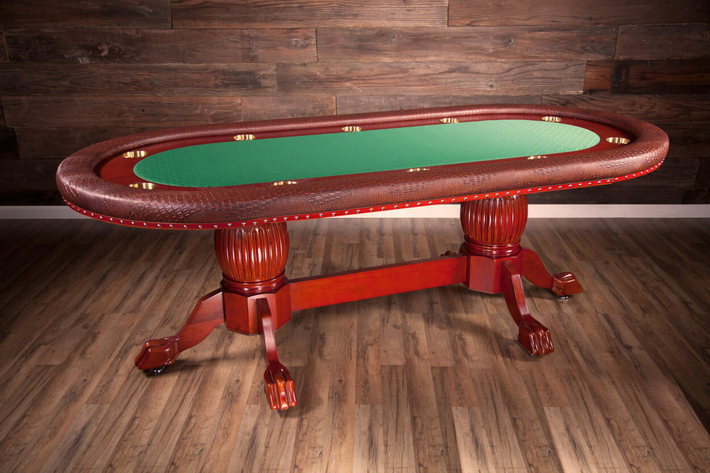 Rockwell Poker Table w/ Oval Dining Top in green classic living room
