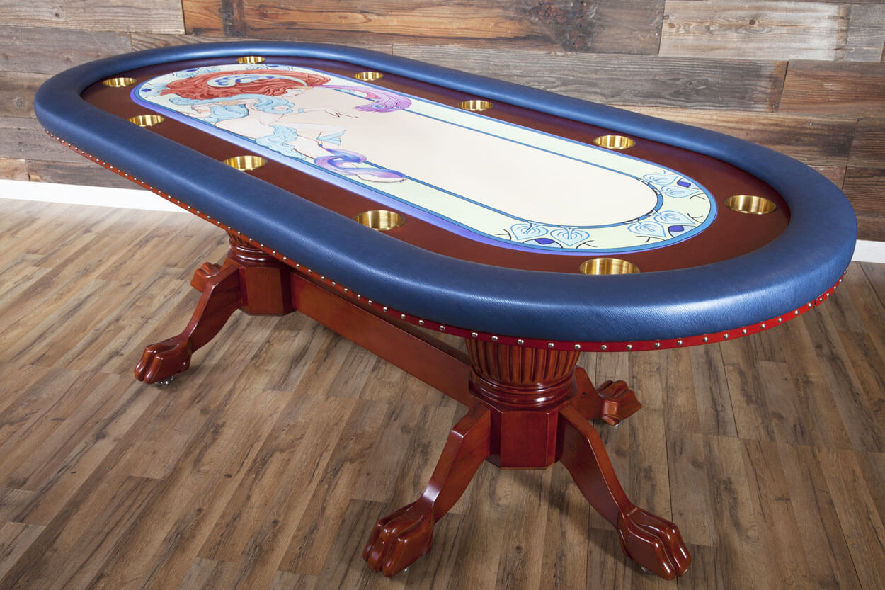 Rockwell Poker Table w/ Oval Dining Top in white classic living room