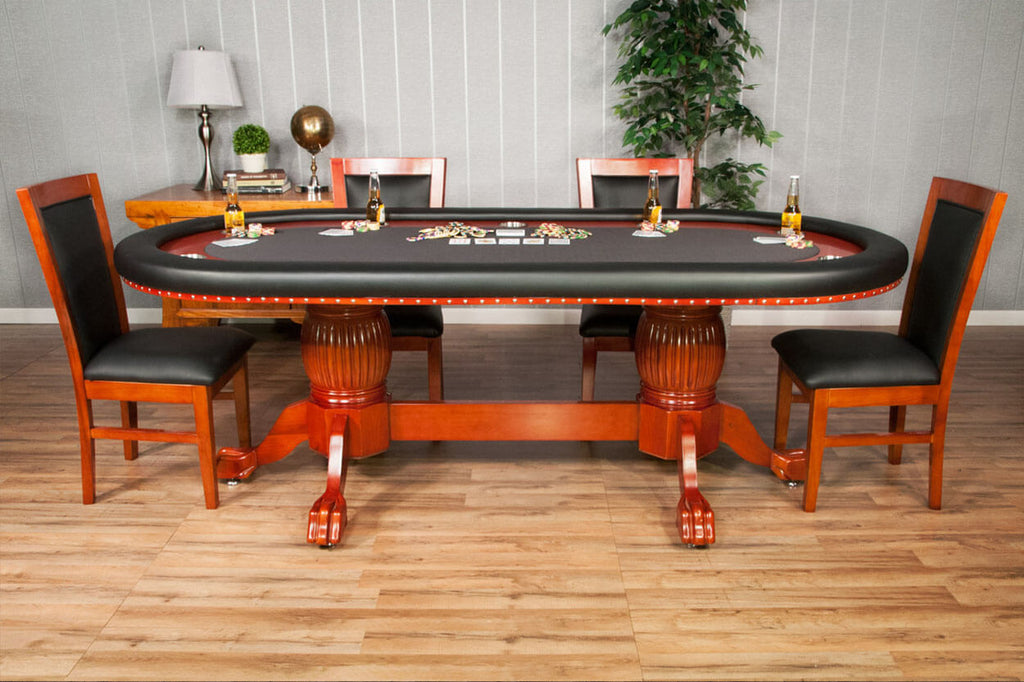 Rockwell Poker Table w/ Oval Dining Top in dining room set up