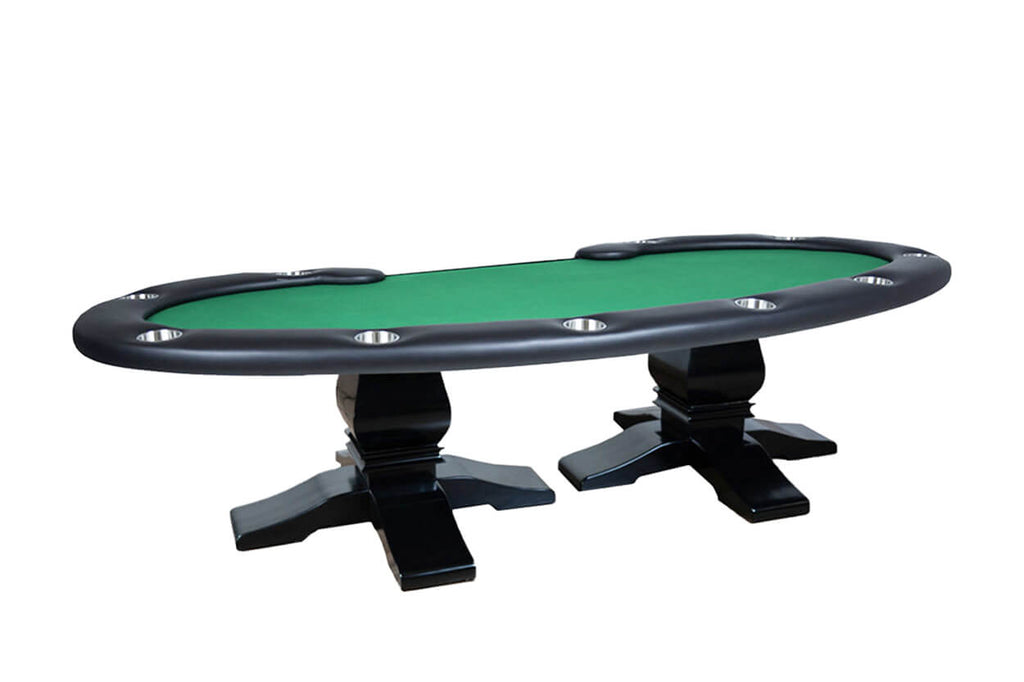 Prestige X Poker Table black legs white background
