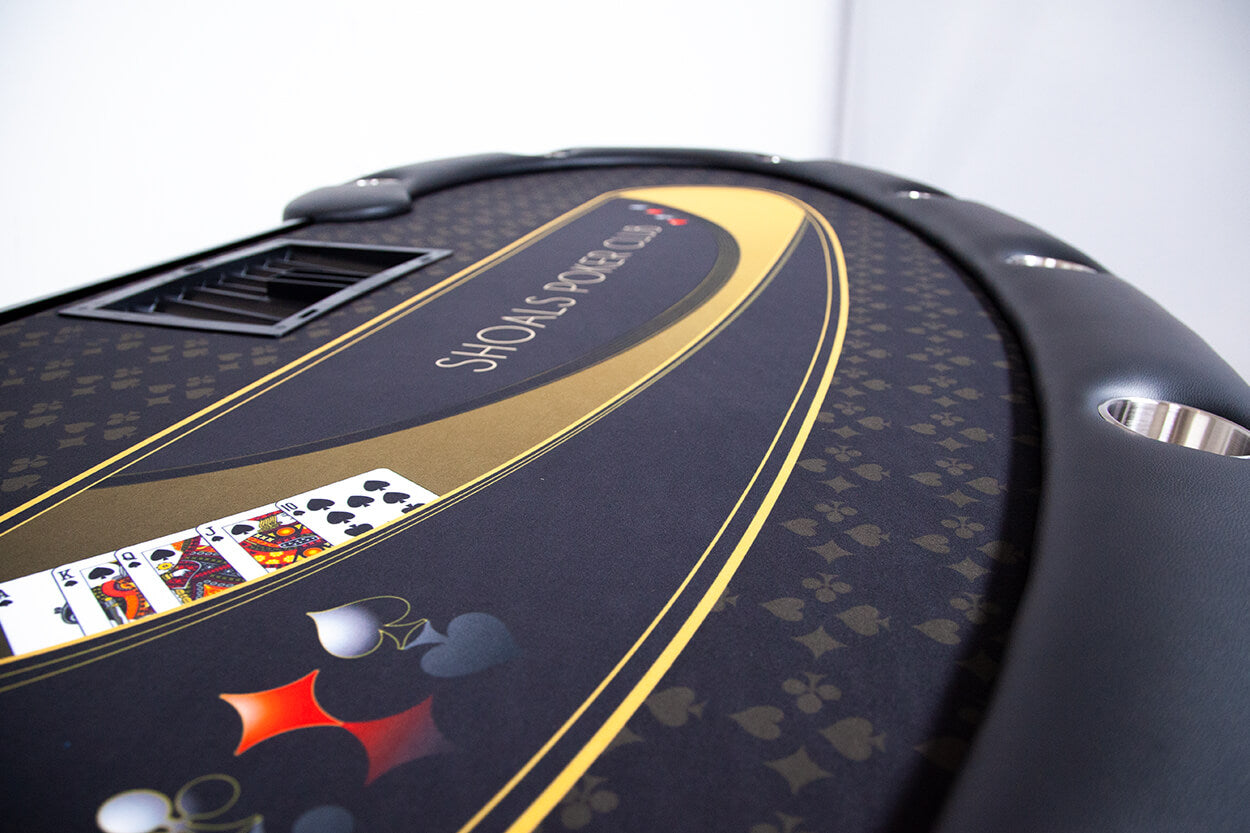 close up view of the Prestige X Poker Table surface
