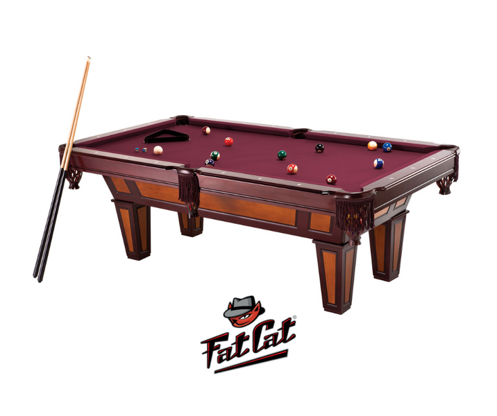 Fat Cat Reno 7.5' Billiard Table with Play Package in white background