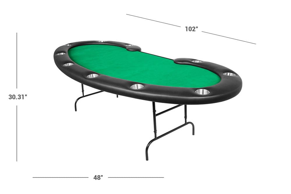 length width and height measurements of the Prestige Folding Leg Poker Table