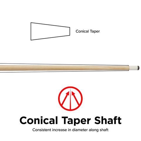 Viper One Piece 57" Maple Bar Billiard/Pool Cue Stick showing shaft