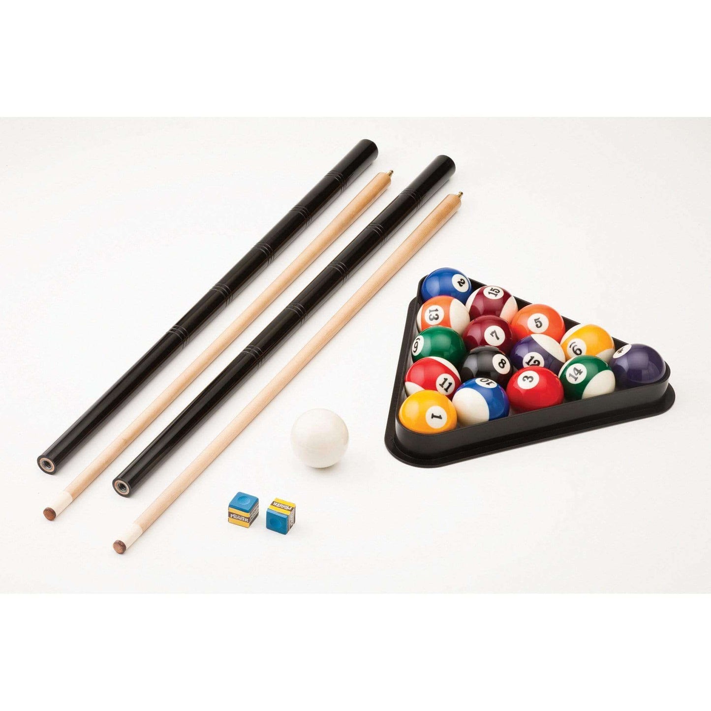 accessories cue sticks chalk and balls included with the Fat Cat™ Frisco 7.5' Billiard Table with Play Package