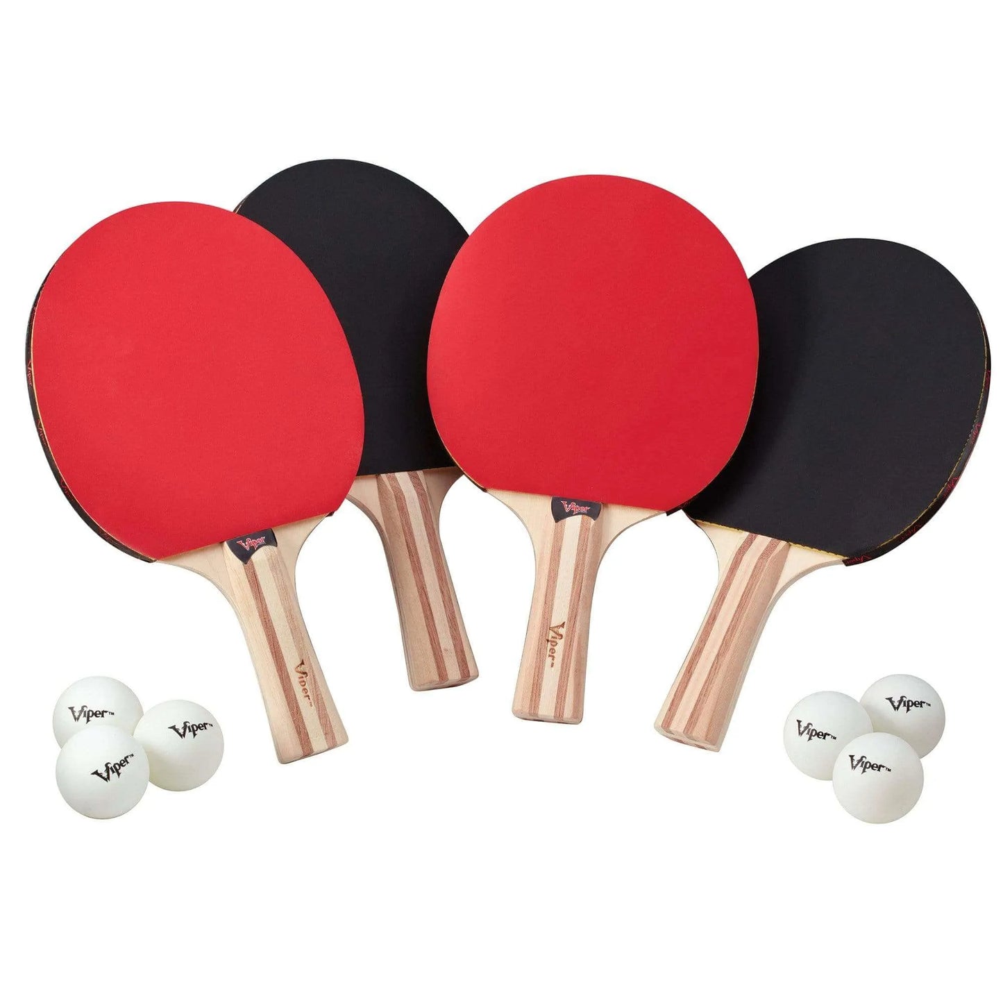 Game Table Accessories - Viper Two Star Tennis Table Four Racket And Six Ball Set