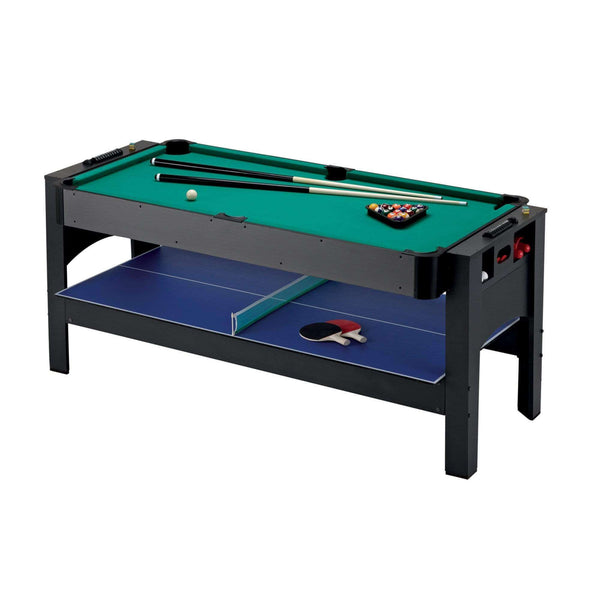 Fat Cat 3-in-1 6™ Flip Multi-Game Table showing the pool table on top 