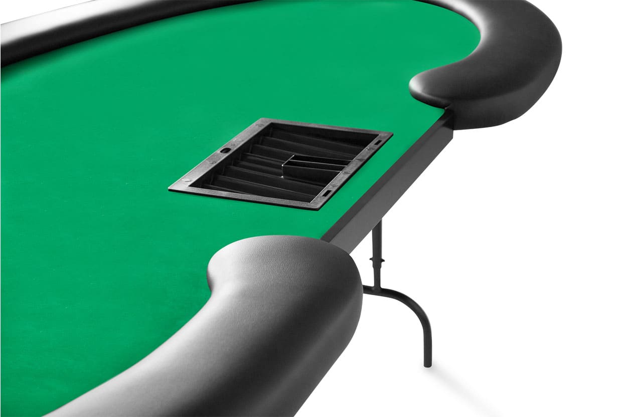 close up shot of Prestige Folding Leg Poker Table playing surface