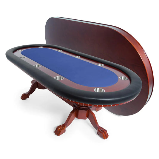 Rockwell 94" Poker Table (Mahogany) in blue