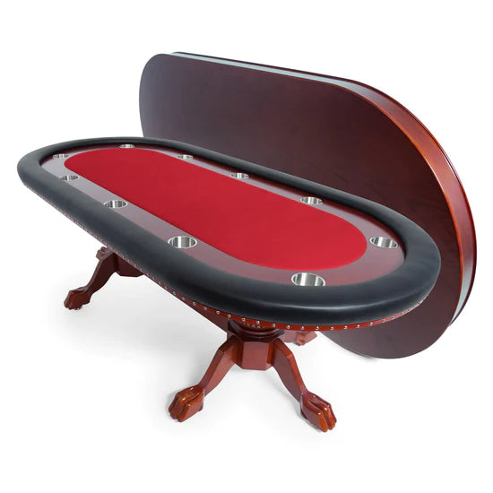 Rockwell 94" Poker Table (Mahogany) in red