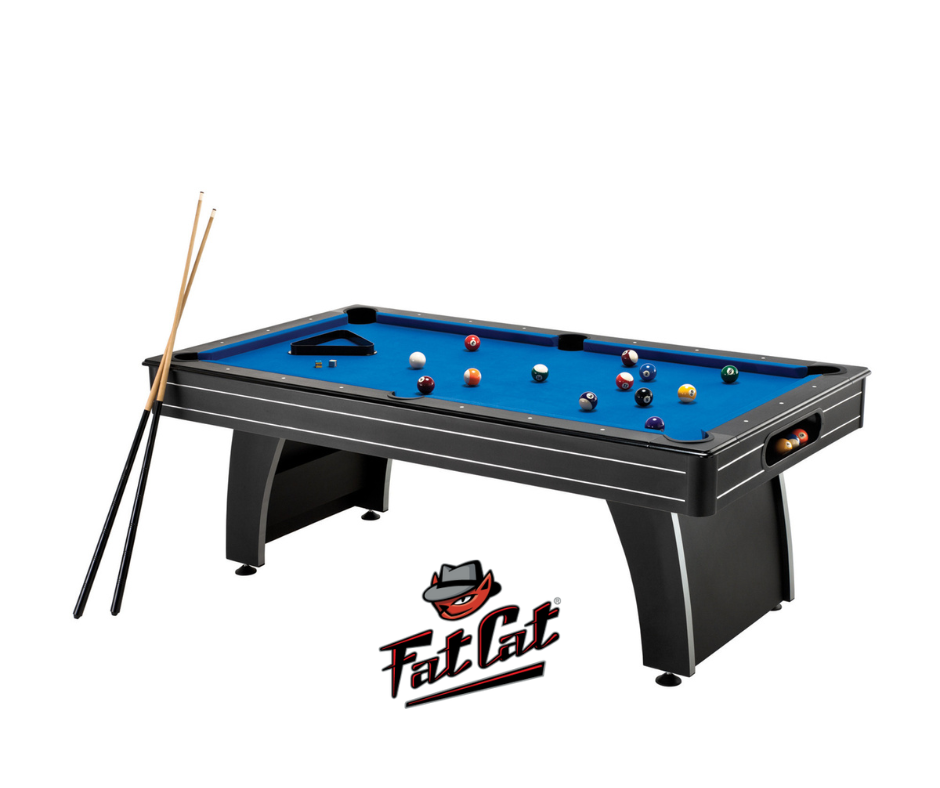 Fat Cat Tucson 7' Pool Table with Ball Return side view shot 