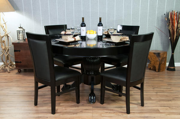 Black Round Dining Top for Nighthawk and Ginza Poker Tables
