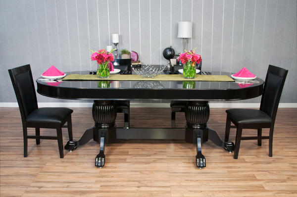 Black Oval Dining Top for Elite Alpha and Rockwell Poker Table
